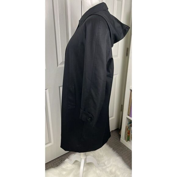 Marvin Richards Vintage Black Wool Trench Coat Womens Size 8 P - Picture 6 of 10